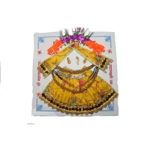 Festive Vibes MATA MahaLakshmi Devi Maa Shringar Margashirsha Face for Puja/Varalakshmi Vrath Puja Mukhota for Puja with Complete Shringar Combo for Margashish Puja Varalaksmi Shringar Set