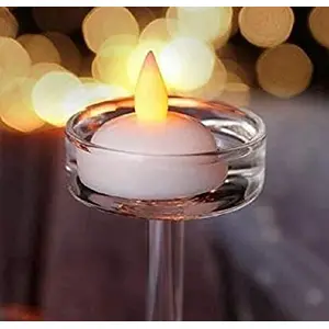 New LED Light Diya with Water Sensor (Set of 12) | Floating Diyas | White Colour | No Electricitry Needed | Artificial Diya with led Light Best for Diwali Purpose