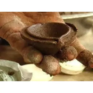 Hand Made Panchagavya gobar Diya/Made of 5 Natural Elements - Cow Dung Cow Urine Milk Curd and Ghee for Daily Puja Festivals Navaratri Diwali (Pack of 51) with Free 100gm hawan samgri
