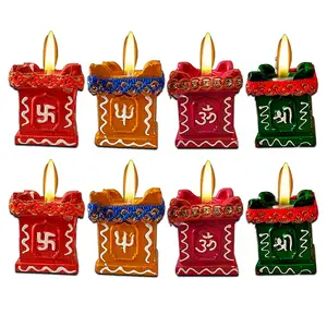 Festive Vibes Tulsi Diya for Puja - Terracotta Tulsi Candles for Home Decor - Decorative Tulsi Diya - Diwali Decoration Items