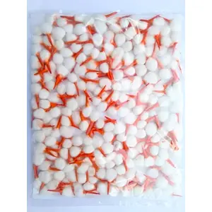 Festive Vibes Cotton Wicks for Puja (5100 Pieces Saffron Color) Large Size Jyot batti/Diya Cotton Wicks/Round Phool Puja arti Rui Baati Diya Bati Cotton aarti Pooja Wicks