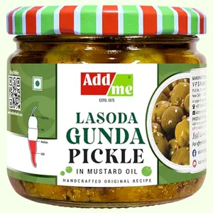 Add Me Lasoda Gunda Pickle in Mustard Oil 300g | Rajasthani lasode ka achar Glass Pack