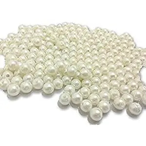 Reiki Crystal White Pearls for Crafts Round Shape White Plastic Moti for Jewellery Making Art and DIY Crafts Work Necklace Bracelet Earring Making  8mm 300pieces