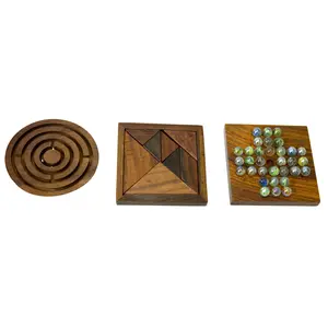 Silkrute Handcrafted Wooden Puzzle - Set of 3