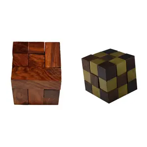 Silkrute Handcrafted Wooden Puzzle - Set of 2