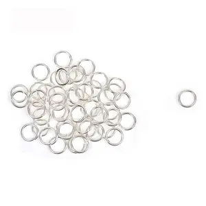 Reiki Crystal Open Jump Rings for Jewellery Making and Other Crafts (200 pcs) (6mm, Silver)