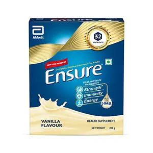 Ensure Complete Balanced Nutrition Drink For Adults 200g Vanilla Flavour Now With A Special Ingredient HMB And 32 Essential Nutrients To Help Build & Protect Muscle Strength
