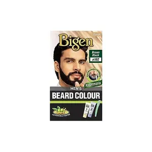 Bigen Men's Beard Color 40g - Brownish Black B102 (Pack of 1)