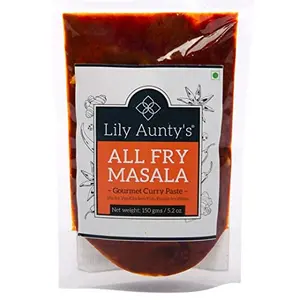 Lily Aunty's All Fry Masala | Quantity - 150g (Pack of 1) | Mangalorean and Goan Fry Paste | Ideal for Fish Prawns Chicken Fry and Veg stir-Fry Dishes| Ingredient Type: Vegetarian