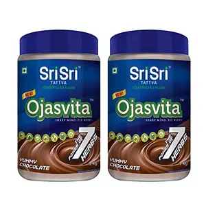 Sri Sri TATTVA shuddhta ka naam Ojasvita Chocolate Powder - Drink Mix For  Mind & Healthy Body - 1Kg (Pack of 2)