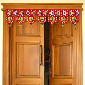Webelkart Premium Welcome Traditional Art Handmade Door Bandarwal toran for Home Main Door/Entrance Door/Home Temple and Diwali Decorations| Diwali Door Decoration(Design5)