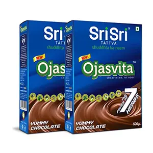 Sri Sri TATTVA shuddhta ka naam Ojasvita Chocolate Powder - Drink Mix for  Mind & Healthy Body - 500g (Pack of 2)