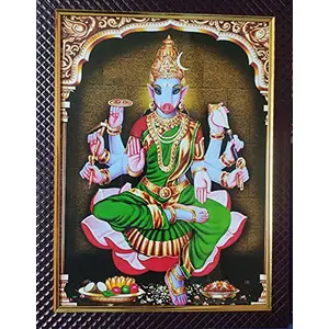 7 Hills Store Varahi Devi Photo - Varahi Amman Photo with Wall Hanger Frame- Small Size Frame (6 Inch X 8 Inch)