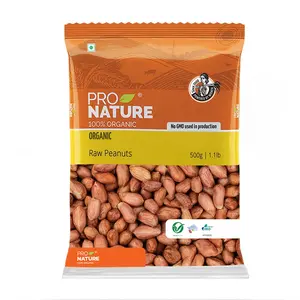 Pro Nature 100% Organic Raw Peanuts 500g