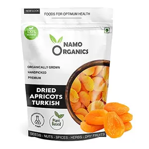 Namo Organics - Dried Apricots Turkish - 500g in Resealable Bag - Seedless | No added Sugar | Khumani Sweet Dry Fruits | Healthy Snack