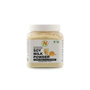 NatureVit Soya Milk Powder 300g [Plant-Based/Vegan Milk Alternative Non-GMO & 49% Protein & Sugar Free]