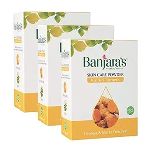 Banjara'S Kasturi Turmeric Skin Care Powder - 300G (100G X Pack Of 3)