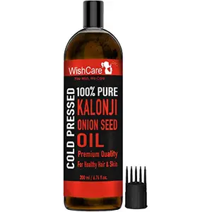 WishCare Premium Pressed Kalonji - Onion Black Seed Hair Oil | 200 Ml | For Healthy Hair and Skin