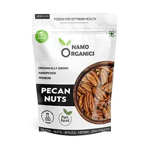 Namo Organics - Dried Pecans Nuts - 150 Gm - Organic USA Pecans Halves - No Non-GMO Vegan