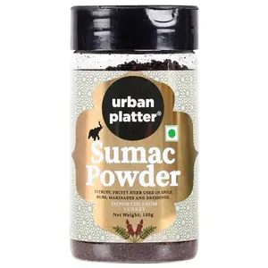 Urban Platter Sumac Powder 100g| Versatile Spice | Citrusy and Fruity | Perfect for Dry Rub and Seasoning | Imported from Turkey