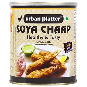 Urban Platter Soya Chaap in Brine 800g (Canned | Chunks on Stick | Drained - 500g Rich in Plant Protein| Soy Chap)