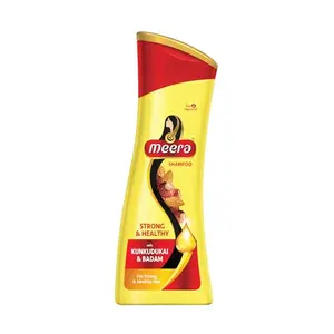 Meera Strong and Healthy Shampoo With Goodness of Kunkudukai & BadamGives Soft & Smooth Hair For Men and Women180ml
