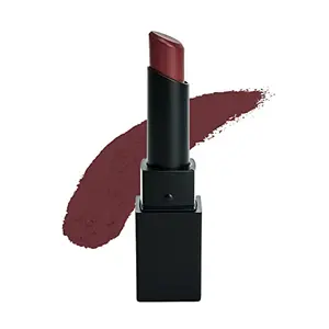 SUGAR Cosmetics - Nothing Else Matter - Longwear Matte Lipstick - 12 Teak Over (Purple Brown Brown Burgundy) - 3.5 gms - Water-Resistant Premium Matte Lipstick 
