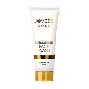 Jovees Herbal Ultra Radiance Gold Face Wash | Gives Nourished & Hydrated Skin Dark Spot And Improves Skin Texture | For All Skin Types 100ML (Pack of 1)