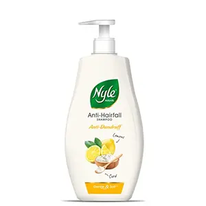 Nyle NaturAnti Dandruff Shampoo With Lemon And Curd Gentle and soft shampoo PH balanced and For Men and Women800ml