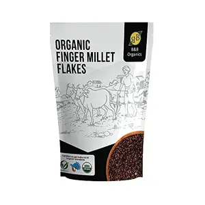 B&B Organics Finger Millet (Ragi) Flakes (Poha) (500g) Millet Flakes for Breakfast | Cereal Flakes