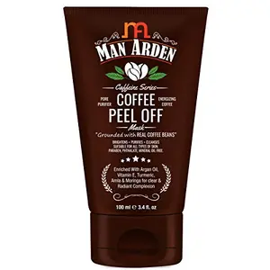 Man Arden Caffeine Coffee Peel Off Fancy Coverwith Arabica Coffee Beans - No Parabens Sulphate Silcones 100mL