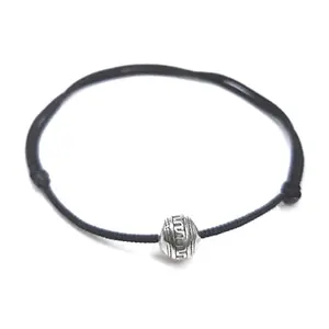 Akavita adjustable Black Thread Anklet with One Beads/nazariya anklet