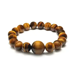 Chitshakti Lab Certified Semi-Precious Bracelet | Unisex both for Men & Women | 18beads Stretchable Bracelet | Natural Crystal Healing Stone | Best for Gifting