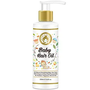 Mom & World Hair Oil With Organic & pressed Natural Oil For 200 ml