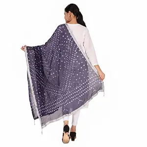 Traditions Bazaar Women's Art Silk Bandhani Dupatta With Four Side Lace