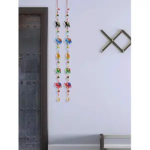 DreamKraft Paper Mache Elephant Door Hanging (96 cm Multicolour) -Set of 2