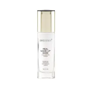 Swiss Beauty Real Makeup Base Highlighting Primer| Skin-Hydrating Poreless Primer With Natural Glow Finish For Face Makeup |Shade - Golden-Tint 32Ml