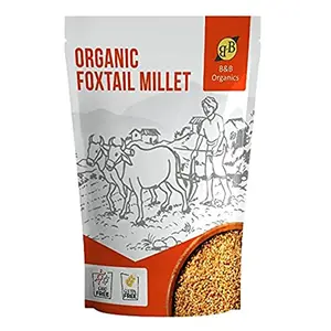 B&B Organics Foxtail Millet (1 Kg) (Whole Grain) (Thinai | Kangni | Korra | Navane | Kang | Thina | Kaon | Kang | Kakum | Navani | Korallu | Millet Rice)