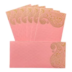 JhintemeticÂ® - Pack of 25 Matellic -k Colourful Designer Shagun Lifafa/Money Gift Envelope with Golden Ambi for Gifting Money on Wedding day & Any Other Occasion