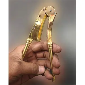 Pooja ecommerces Original Brass Cutter nut Cutter (17 cms)