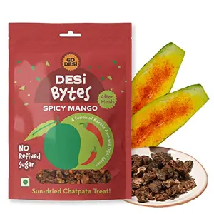 GO DESi - DESi Bytes Spicy Mango | Pack of 10 x 18g | Chatpata Mango | Mango Chaat | Sundried Mango | Mango Chips | Fruit Snacks