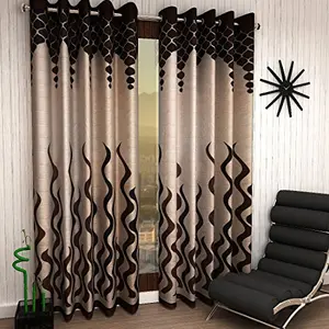 Home Sizzler Set of 2 Door Curtains - 7 Feet Long