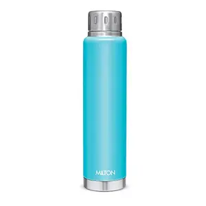 Milton Elfin 750 Thermosteel 24 Hours Hot and Water Bottle 750 ml Light Blue | Leak Proof | Easy to Carry | Office Bottle | Hiking | Trekking | Travel Bottle | Gym | Home | Kitchen Bottle