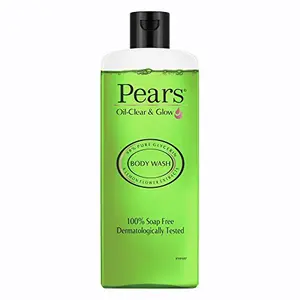 Pears Oil-Clear and Glow Body Wash 250 ml 98% Pure Glycerin Liquid Shower Gel crafted with Lemon Flower Extracts for Glowing Skin