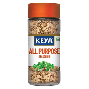 Keya All Purpose Seasoning 60gm l Natural & Healthy Spice Blend for Pizza Pasta| Glass Bottle | Premium Herbs and Spices 60gm