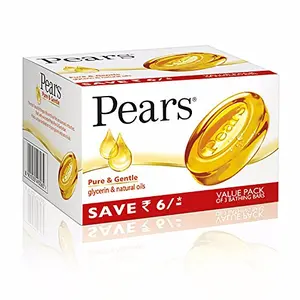 Pears Moisturising Bathing Bar with Glycerine Pure & Gentle For Golden Glow (125g x 3)