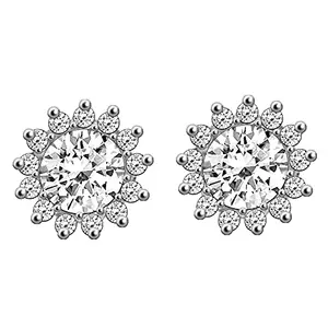 GIVA 925 Sterling Silver Shining Flower Earring | Gifts for Girlfriend Gifts for Women and Girls | With Certificate of Authenticity and 925 Stamp | 6 Month Warranty*