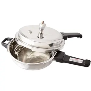 Vinod Stainless Steel Vpp-Jr Outer Lid Cooker (Silver) 3 Liter