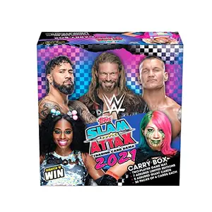 Topps Wwe Slam Attax 2021 Edition (Carry Box) Wwe Wwe Slam Cards Includes Game Mat For - Multicolour 30 Packs Of 6 Cards Each