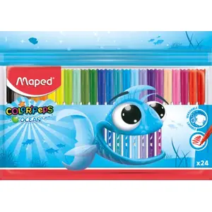 Maped Color'Peps Felt Medium Tip Pen Set - Pack of 24 Multicolor